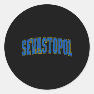 Sticker Rond Amoureux de l'Ukraine Patriotique Fier Sevastopol