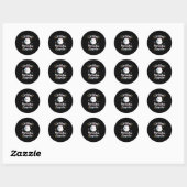 Sticker Rond Amoureux de marshmallow mignon (Feuille)