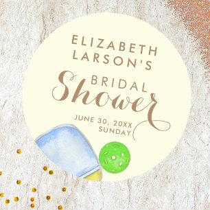 Sticker Rond Amoureux de sport Aquarelle  Thème de mariage Pick