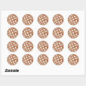 Sticker Rond amoureux de tarte aux pommes (Feuille)