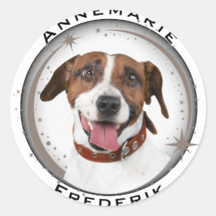 Sticker Rond Amoureux des animaux de chien