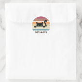Sticker Rond Amoureux des chats (Sac)