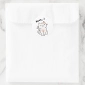 Sticker Rond Amoureux des chats (Sac)