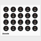 Sticker Rond Amoureux des chiens | Chocolat Labrador Retriever (Feuille)