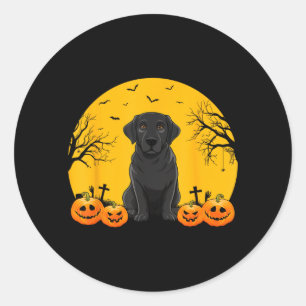 Sticker Rond Amoureux des chiens Labrador noirs Hommes Femmes E