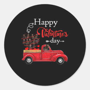 Sticker Rond Amoureux des chiens  Le chocolat Labrador Bonne Sa