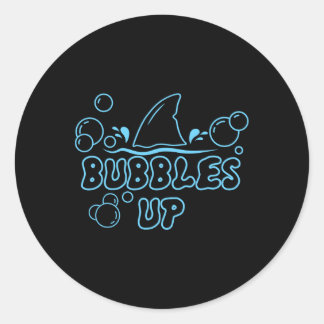 Sticker Rond Amoureux des requins Vacances Fami