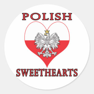 Sticker Rond Amoureux polonais