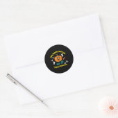 Sticker Rond & ; mignon Citrouille Halloween (Enveloppe)