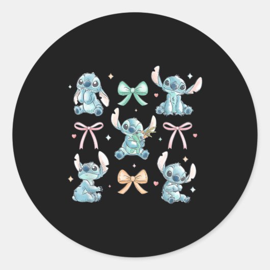 Sticker Rond &amp; Scrump Coquette Style Bows Valentine's Day  (Devant)