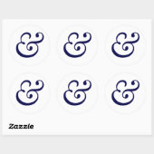 Sticker Rond Ampersand est jolie (Feuille)