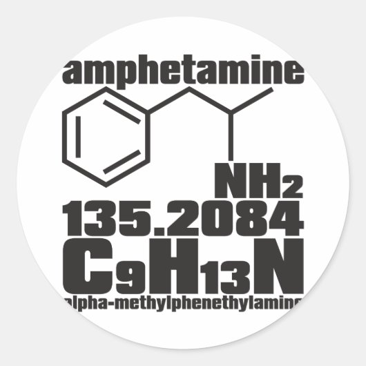 Sticker Rond amphétamine (Devant)