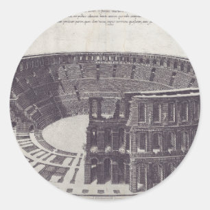 Sticker Rond Amphithéâtre de Vérone à Piazza Bra