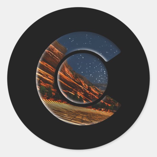 Sticker Rond Amphithéâtre Red Rocks (Devant)