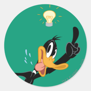 Sticker Rond Ampoule au-dessus de la tête de DAFFY DUCK™