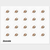 Sticker Rond Ampoule d'ail (Feuille)