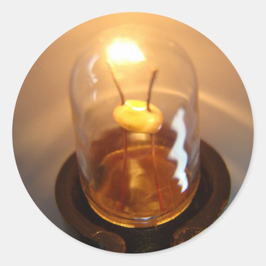 Sticker Rond Ampoule lumineuse basse tension (Devant)