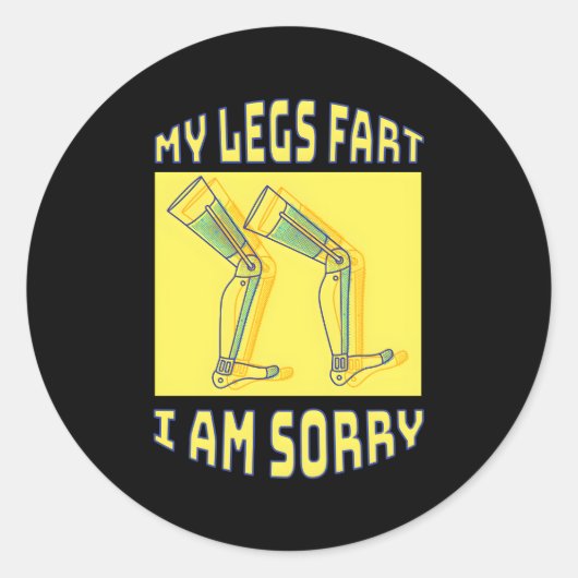 Sticker Rond Amptuaire Prosthétique Et Sensibilisation À L'Ampu (Devant)