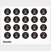 Sticker Rond Amputé de la jambe handicapé amputation drôle acci (Feuille)