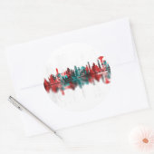 Sticker Rond Amritsar Punjab Skyline (Enveloppe)
