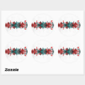 Sticker Rond Amritsar Punjab Skyline (Feuille)