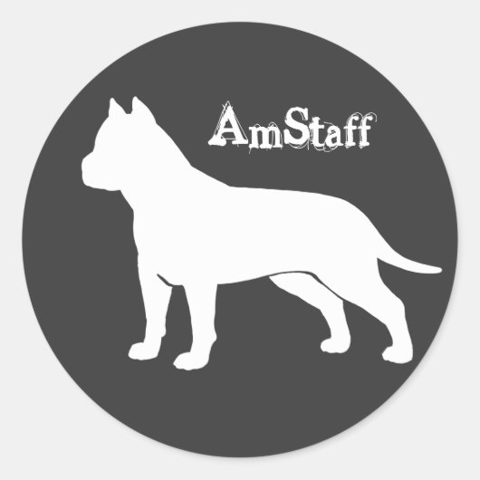 Sticker Rond AmStaff (Devant)