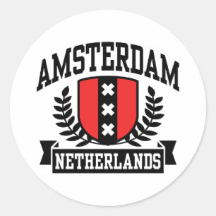 Sticker Rond Amsterdam