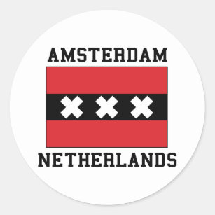 Sticker Rond Amsterdam Pays-Bas