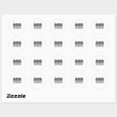 Sticker Rond Amsterdam Skyline (Feuille)