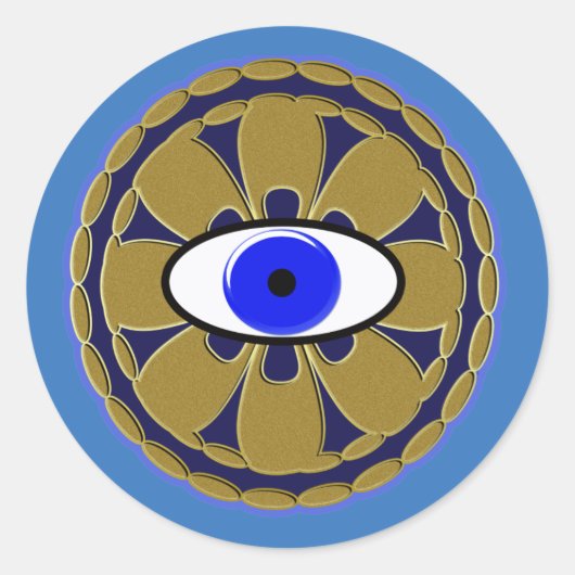 Sticker Rond amulet nazar "oeil méchant" (Devant)