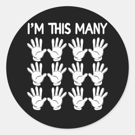 Sticker Rond Amusant 60ème anniversaire Cette main de beaucoup  (Devant)