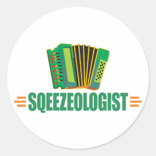 Sticker Rond Amusant Accordion