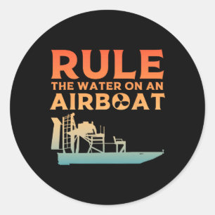 Sticker Rond Amusant Aéronef Art Pour Hommes Femmes Bateau Capi