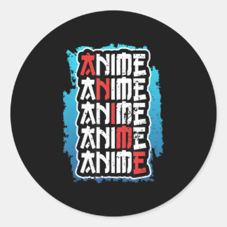 Sticker Rond amusant amateur de dessins animés citation cosplay