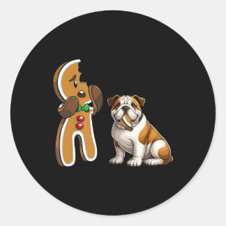 Sticker Rond Amusant anglais Chien Chien Chien Chien En Train D