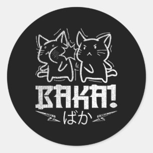 Sticker Rond Amusant Anime Manga Otaku Baka Rabbit Slap mème