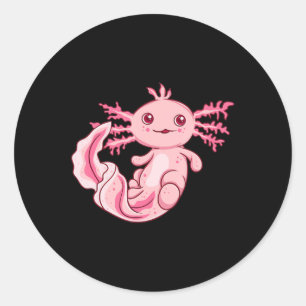 Sticker Rond Amusant Axolotl Lover Cute Axolotl Cute Kawaii Kit