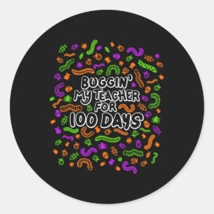 Sticker Rond Amusant Blog Mon Professeur Pour 100 Jours D'Étudi