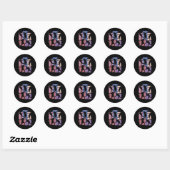 Sticker Rond Amusant Bowler Joueur de Bowler Game (Feuille)