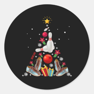 Sticker Rond Amusant bowling décoration d'ornement d'arbre de N