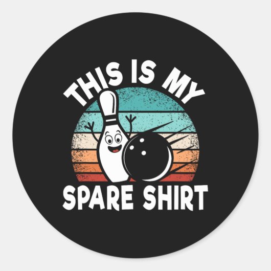 Sticker Rond Amusant Bowling Lover Bowler C'Est Mon Épargne 1 (Devant)