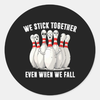 Sticker Rond Amusant Bowling Team Bowling Lover Bowler Squad Hu