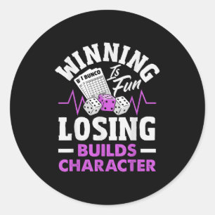 Sticker Rond Amusant Bunco Dice Jeu Fan Hearbeat Pour Bunco Bas