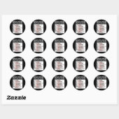 Sticker Rond Amusant citoyen âgé Code de Textes Tee (Feuille)
