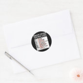 Sticker Rond Amusant citoyen âgé Code de Textes Tee (Enveloppe)