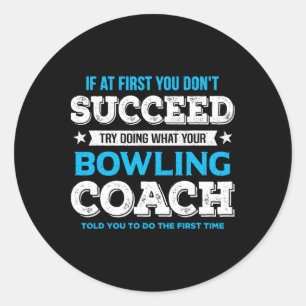Sticker Rond Amusant Conception De Jeu De Bowling Pour Entraîne