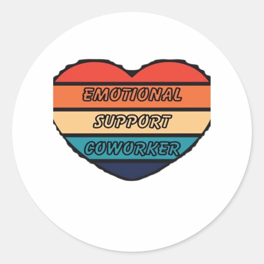 Sticker Rond Amusant d'aide émotionnelle (Devant)