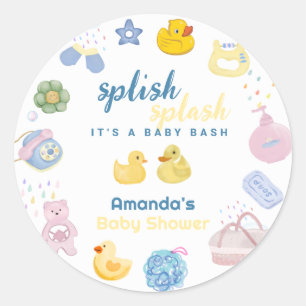 Sticker Rond Amusant éclaboussure Splash Canard en Caoutchouc D