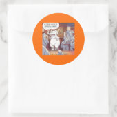 Sticker Rond Amusant Éléphant Blanc Dans La Chambre (Sac)