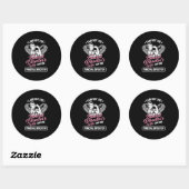Sticker Rond Amusant Embalmer Mortician Funeral Don Je Suis Amu (Feuille)
